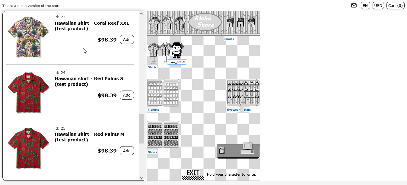 Your own 2D-style store