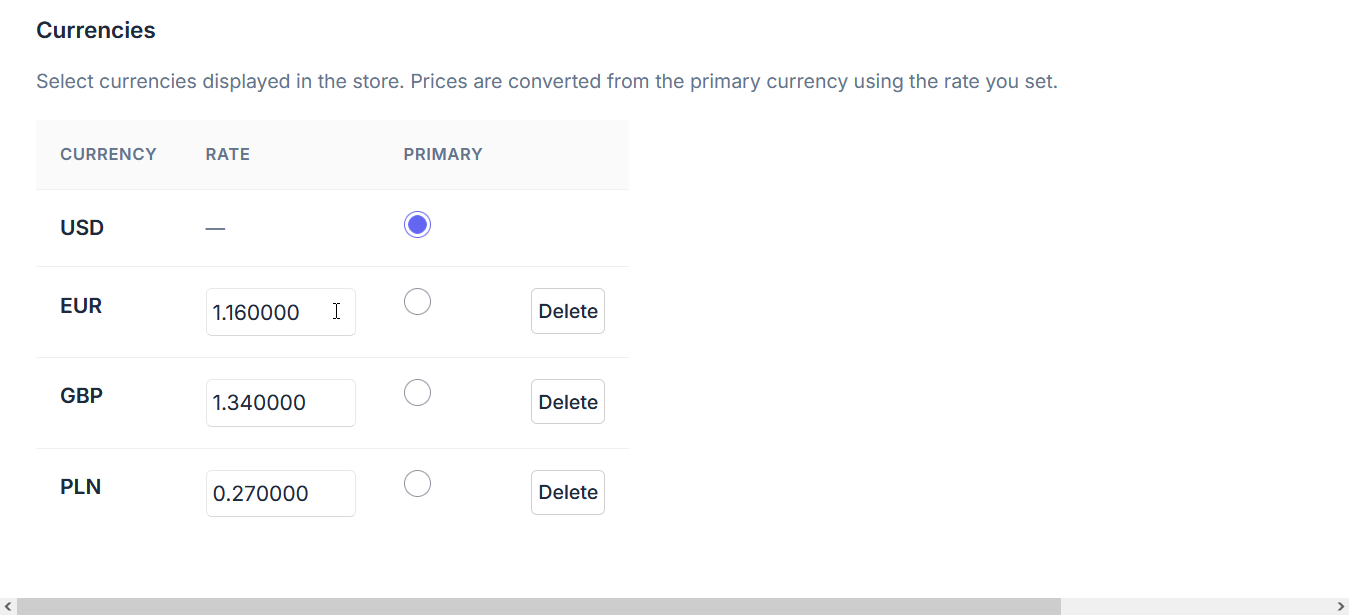 Payments and multi-currency